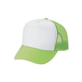 THATSRAD Gorra Blank Neon Mesh Trucker (Blanco/Verde neón)