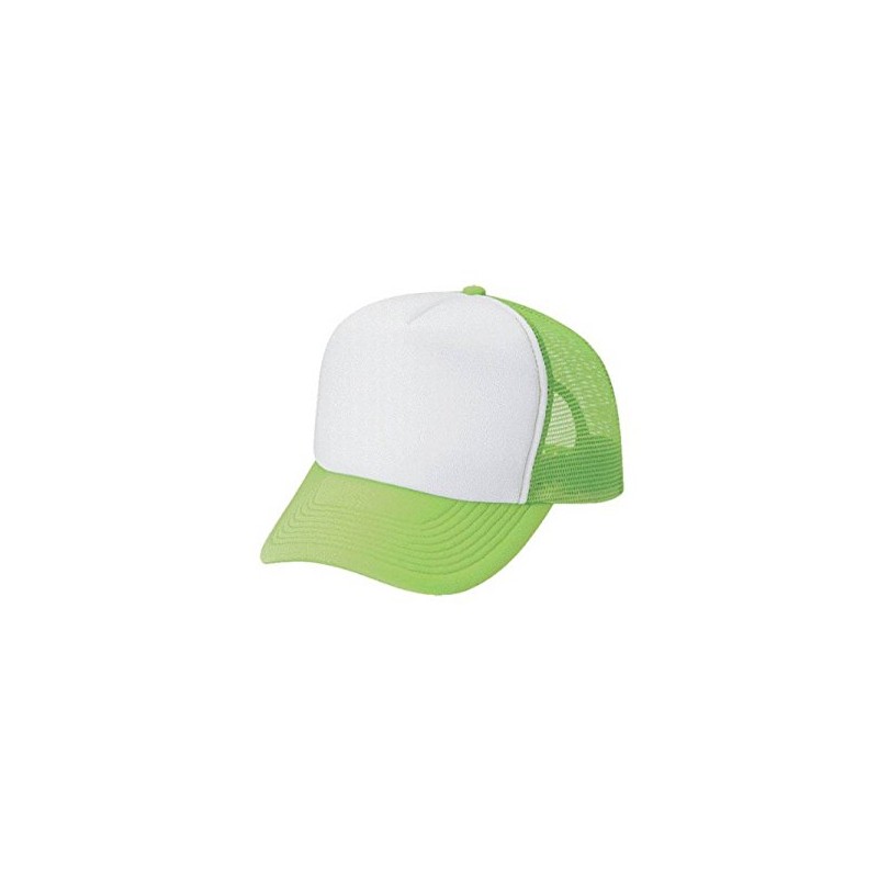THATSRAD Gorra Blank Neon Mesh Trucker (Blanco/Verde neón)