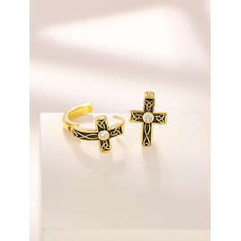 Wikinger Keltischer Knoten MäNner Herren Ohrringe Silber 925 Creolen Gold Klein Hypoallergene Cool Modeschmuck Goldene Ohrringe Kreuz Damen Schmuck