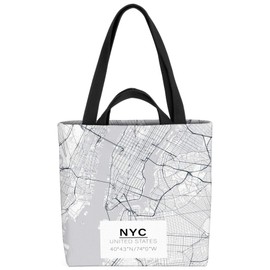 VOID New York Map Bag, 33 x 33 x 14 cm, 15 L Shopping Bag, Shopper Bag, multicoloured, Casual