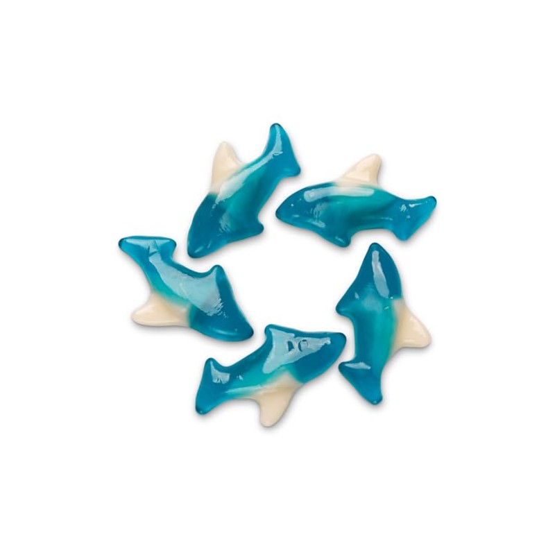 Fruidles Blue Shark Gummi Candy, Assorted Fruit Flavors Gummies, Allergy