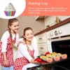 Pack of 100 Muffin Baking Moulds, Cupcake Wrapper, Rainbow Paper