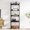 Hosfais 5 Tier Tall Bookshelf: Industrial Wood Book Shelf with