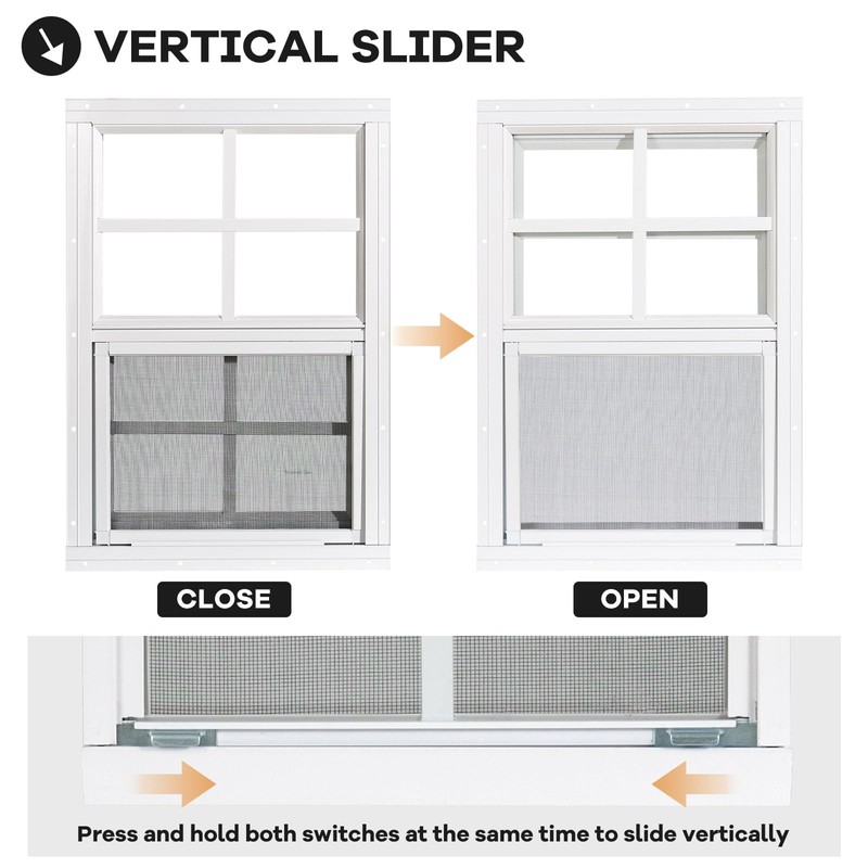 NOTASA Shed Windows 2 Pack, Chicken Coop Windows 12" x