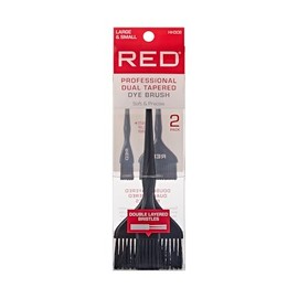 RED by Kiss Professional Dual Tapered Hair Dye Brush, Double Layered Bristles, Non-Slip Spiral Handle, Salon Precision Tool (Large, Small 2 PK)