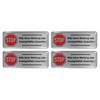 BIKE-label 403013 Silver 3D Letterbox Sticker 4 x No Advertising