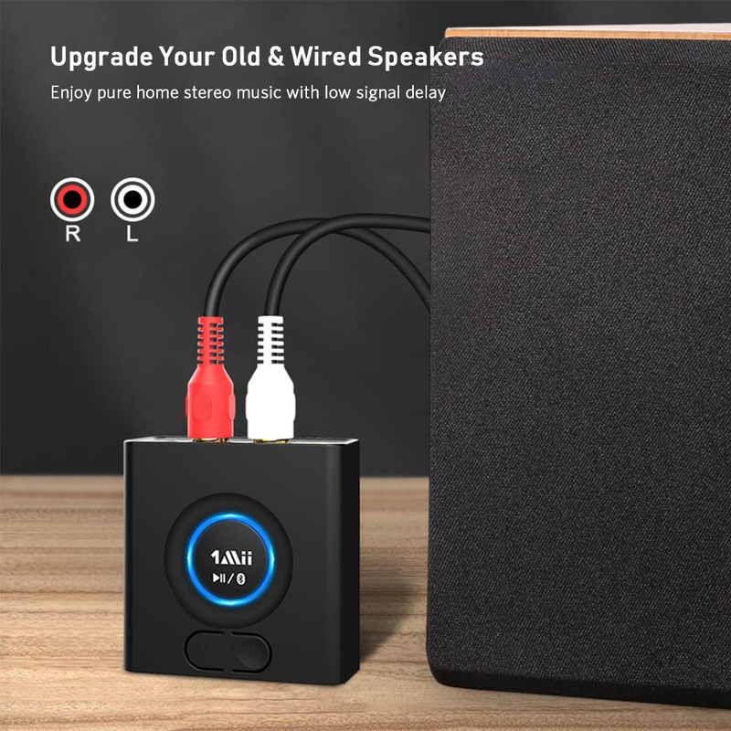 1Mii MiiLink Bluetooth Audio Adapter, Low Latency Wireless Bluetooth 5.0