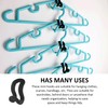 FDGGT 40pcs Black Coat Hanger Hooks Mini Hooks Non-Slip Flocking