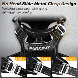 Barkbay Service Dog Vest Tactical Dog Harness Medium Large Sized Dog Tags Personalize...