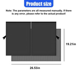GAOLAOSY 2PCS Car Window Sun Shades for Baby, Double Layer Car Rear Side Window Cover Blocks Heat & UV Rays, Magnetic Auto Safey Camping Privacy Sunshade Curtains for Road Trips (Rear/Oblong)