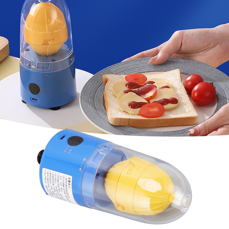 Egg Scrambler Blue Electric Food Grade Material Silicone Bottom Dishwasher