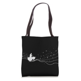 Timpani musician in music notes for Timpani player Tote Bag