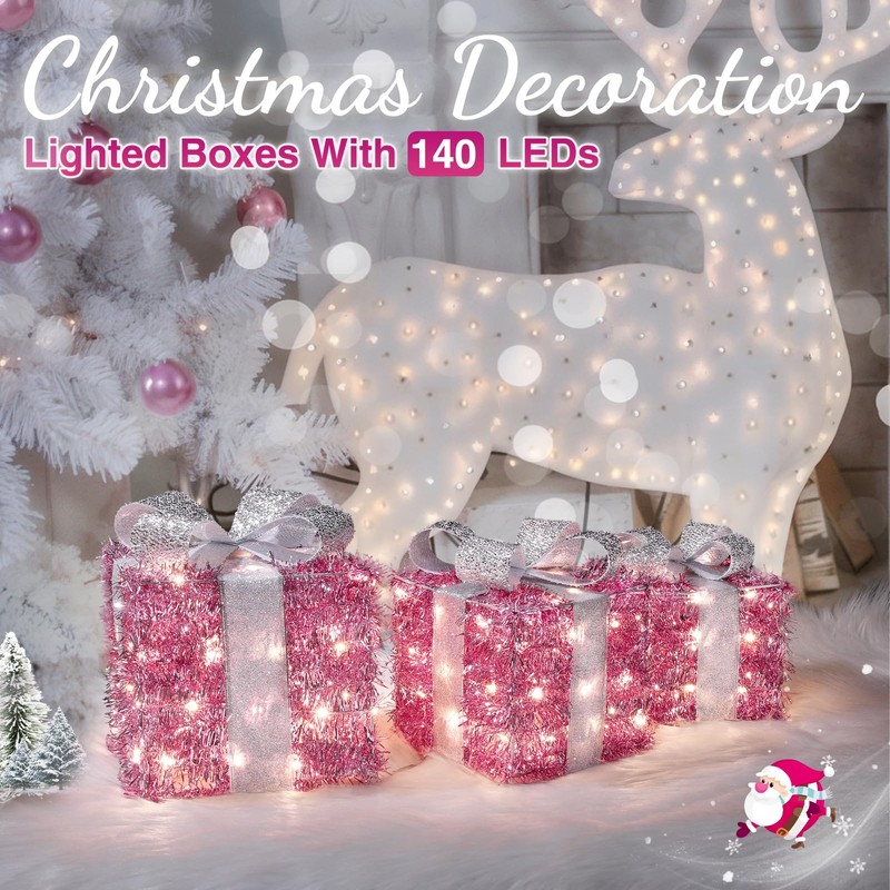 Quntis LED Gift Box Christmas Decoration