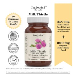 Tradewind Naturals Cardo Mariano 30:1 90 Cápsulas Veganas
