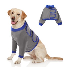 MORVIGIVE Dog Recovery Sleeves for Front Legs - Prevent Licking, Breathable, Grey XL Size