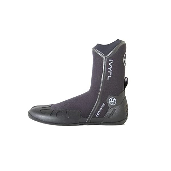 Hyperflex Mens Vyrl 3mm High Surf Bootie, Adult, Black, 10