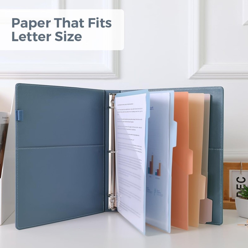 SKYDUE 3 Ring Binder with Clipboard 1 Inch, 13.2" ×