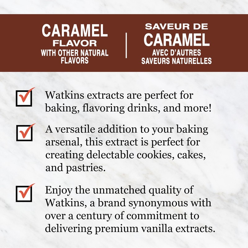 Watkins Caramel Flavor, 2 oz. Bottles, Pack of 6 (Packaging
