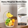 Livabber Countertop Fruit Basket Bowl with Banana Hanger, Modern Standing
