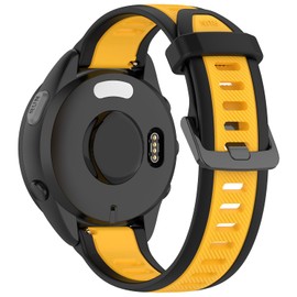 Compatible with Garmin Forerunner 165 Watch Band, 20mm Width Silicone Replacement Bands for Garmin Vivoactive 3 / Vivoactive 5 / Forerunner 55, 245, 645 Music Smartwatch (Yellow)