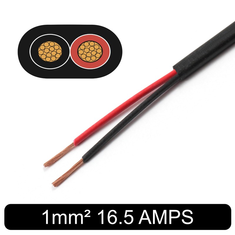 Automotive FLAT Twin 2 Core Cable 12v 24v Thin Wall