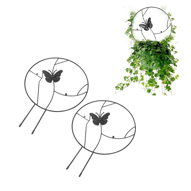 2PCS Flower Plant Support Stand Iron Climbing Frame for Home