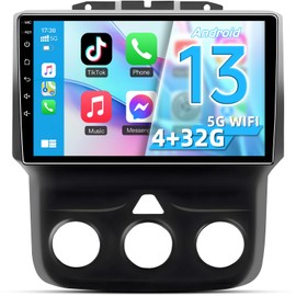 Car Stereo for 2013 Dodge Ram1500 Radio: 9'' Touch Screen Radio for 2013-2018 Dodge RAM 1500 2500 3500, Android 13 Stereo Upgrade with Wireless CarPlay/Android Auto, 8 Core Head Unit 4GB RAM+32GB ROM