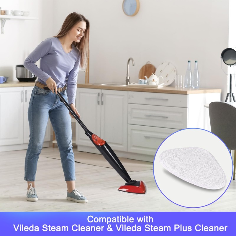LiuHancsqd 5 Pcs for Vileda Steam Mop Replacement Pads, Microfiber