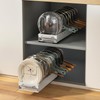 Fovkdcvw Pots and Pans Organizer Under Cabinet with Drain Board,