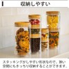 Bitte Canister, Bamboo Series, Overlapping Canister, Natural/Clear, 22.0 fl oz
