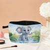 MoCaliduccious Cartoon Elephant Play Print Cosmetic Bag Whimsical Holiday &