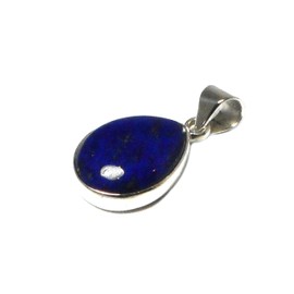 Blue Tear Drop Afghanistani LAPIS LAZULI Sterling Silver 925 Gemstone Pendant