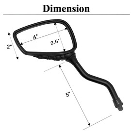 Pairs of Distinctive Skull Skeleton Hand Bike Mirror, Bicycle Mirrors for Handlebars with Mount Holder Clamp Adaptor 10mm for Scooter Moped Bike Standard Bike Motorcycle (Red)
