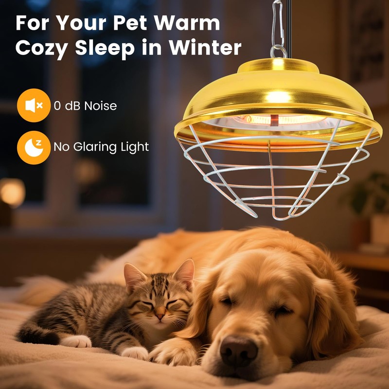 Roodike Hanging Chicken Coop Heater, 300W 2 Heating Levels Premium