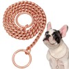 RoseGold Dog Chain Stainless Steel Choke Collar Slip Dog P