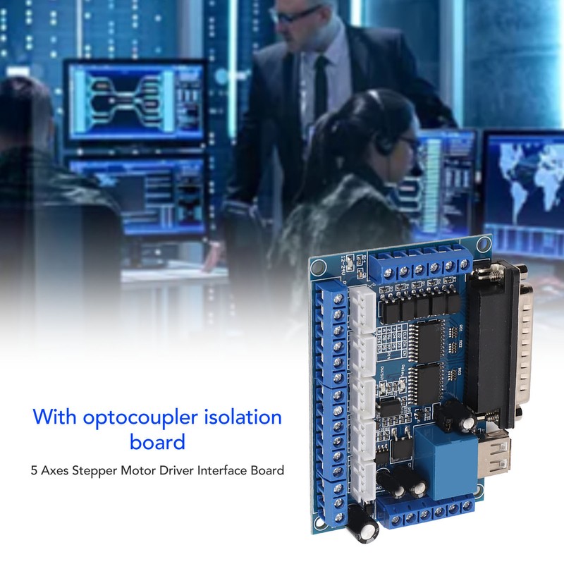 5 Axes Stepper Motor Driver Interface Board with Optocoupler Isolation