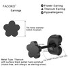 FACOKO Women Earring, Flat Titanium Earring, Non-Nickel Earrings for Sensitive