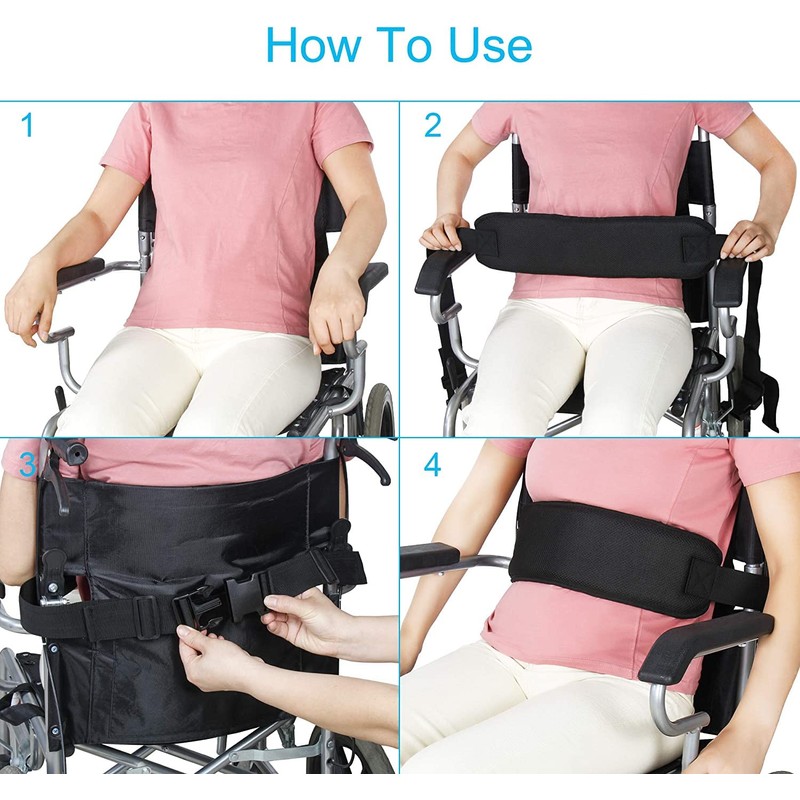 Wheelchair Safety Strap Seat Belt, Anti-Slip and Anti-Fall Wheelchair Fixation