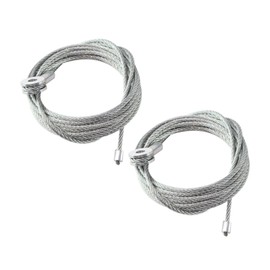 150" Garage Door Cable Replacement Set - 2PCS Steel Wire Enclosed Cargo Trailer Ramp Door Opener Torsion Spring