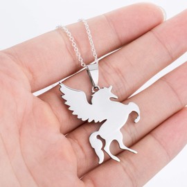 RTY Collar de caballo con mosca para mujer, colgante minimalista de animales de la suerte, joyería de caballo de acero inoxidable, para artículos de Año Nuevo chino, Una talla, Zinc, Sin piedra