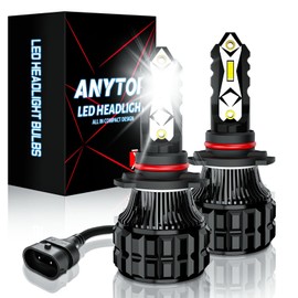 ANYTOP 9005 HB3 H10 Led Bombillas para Delanteros Faros,160W 20000LM 6500K 500% Brillo Focos Kits de Conversión,Luz Alta Y Baja,Luces Antiniebla 2 Unidades