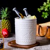 Yundu White Porcelain Kitchen Utensil Holder for Countertop, Utensil Crock