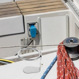 BESTonZON Supporto da parete in acciaio inox per barche yacht Rv resistente alla corrosione Robusto bicchiere portabottiglie