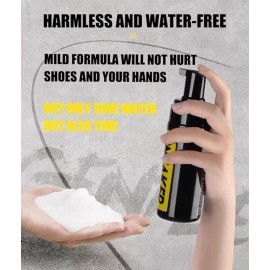 COZGO Shoe Cleaner Kit with WaterFree Foam,Brush,and Cloth 5.3oz Sneaker Cleaner