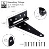 Auxdee Black T-Strap Shed Door Hinges Heavy Duty, Barn Door