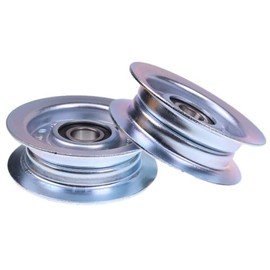 Czomoizc 2PCS 42" 48" Flat Idler Pulley GY22172 GY20067 Compatible with JD 102 105 D100 D110 D120 D130 L100 L105 L110 L120 LA105 LA125 LA165 Mower Deck