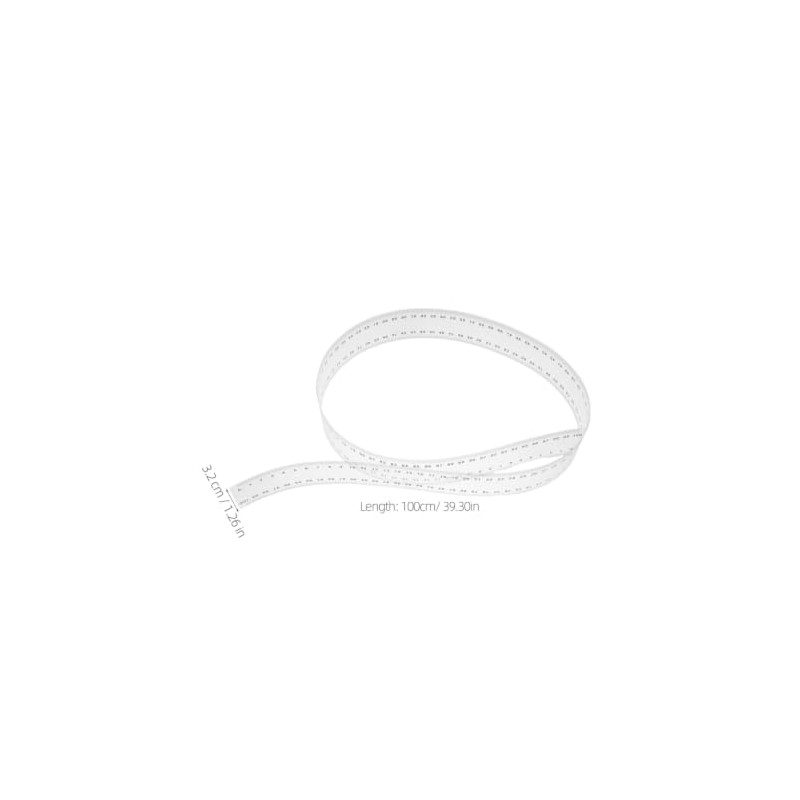 Cinta Métrica Flexible Transparente 1m Precisión 0.1mm Doble Cara