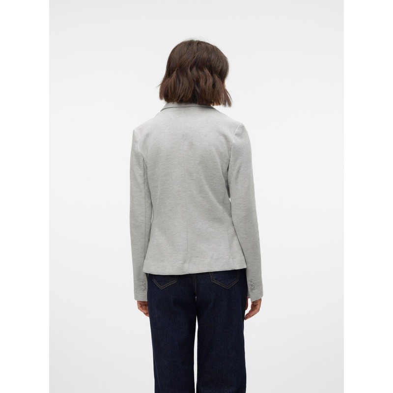 VERO MODA Female Blazer, Single-Breasted, Vmjulia, Light Grey Mix