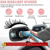 Ohleats 2PCS Car Headlight Eyelash Stickers, Funny Cute Fake Eyelashes