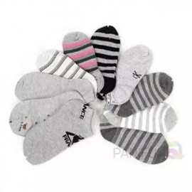 Goldsml [골드스마일]발목 양말 여성용 회색 5켤레 여성용양말 케쥬얼양말 학생양말 [Goldsmile] Women's Grey Ankle Socks 5 Pairs Casual Socks for Women [5 pairs set]